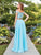Clarisse - 4938 Off-Shoulder Two-Piece Chiffon Gown in Blue