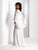 Clarisse - 4967 Lace Cape Sleeves Gown in White