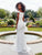 Clarisse - 4969 Off Shoulder Appliqued Corset Gown in White