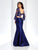 Clarisse - 4971 Two Piece Lace Mermaid Gown in Blue