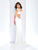 Clarisse Ornate Cap Sleeves Cutout Long Gown 3409 In White