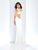 Clarisse - 3409 Ornate Cap Sleeves Cutout Long Gown in White