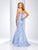 Clarisse 3415 Floral Semi-Sweetheart Mermaid Dress - 1 pc in Periwinkle Size 0 Available