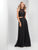 Clarisse - 3427 Two-Piece Lace Illusion A-Line Gown in Black