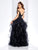 Clarisse - 3501 Beaded Sweetheart Ruffled Ballgown in Black