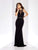 Clarisse - 3511 Bejeweled High Illusion Halter Gown in Black