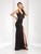Clarisse - 3575 Lace Scoop Sheath Dress in Brown