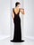 Clarisse - 3575 Lace Scoop Sheath Dress in Black