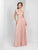 Clarisse - 3528 Jeweled Lace Applique Halter Neck Gown