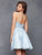 Clarisse - 3620 Sweetheart Organza A-line Dress With Strappy Back In Blue
