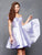 Clarisse - S3442 Bare Off Shoulder A Line Cocktail Dress In Purple