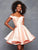 Clarisse - S3442 Bare Off Shoulder A Line Cocktail Dress In Pink