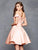 Clarisse- S3442 Bare Off Shoulder A Line Cocktail Dress In Pink
