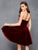 Clarisse - 3652 Strapless Velvet Sweetheart A-line Dress in Wine