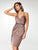 Clarisse - M6562 Beaded Fine Strapped Sleeveless Knee Length Dress