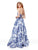 Clarisse - 3702 Floral Sweetheart Corset A-Line Gown In Blue