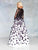 Clarisse - 3708 Two Piece Long Sleeves Petal Print Gown In Black