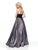 Clarisse - 3710 Glitter Novelty Strapless A-Line Gown In Gray