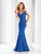 Clarisse - 4801 Off Shoulder Beaded Lace Mermaid Gown In Blue