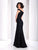 Clarisse - 4801 Off Shoulder Beaded Lace Mermaid Gown In Black