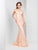 Clarisse - 4801 Off Shoulder Beaded Lace Mermaid Gown In Nude