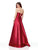 Clarisse - 3743 Semi-Sweetheart Mikado A-Line Gown In Red