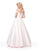 Clarisse - 3758 Beaded Off-Shoulder Pleated Ballgown In Pink
