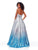Clarisse - 3820 Plunging Halter Sequined Ballgown In Silver