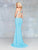 Clarisse - 3832 Strappy Halter Evening Gown with Slit In Blue
