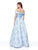 Clarisse - 3872 Off-Shoulder Floral Brocade A-Line Gown