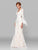 Clarisse - 600101 Lace Long Bell Sleeve Trumpet Dress In Ivory