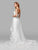 Clarisse - 600141 Beaded Lace Deep V-neck Sheath Dress In White