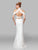Clarisse - 600153 Two Piece Lace Trumpet Dress With Open Back In White