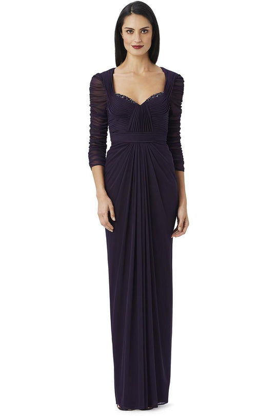 Adrianna Papell - Draped Jersey Dress 81893360 in Purple