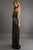 Adrianna Papell - 91860630 Beaded Mesh Blouson Sheath Gown in Black and Neutral