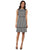 Adrianna Papell - 12249140 Piping Detailed Cutout Dress in Black and White