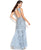 Adrianna Papell - 91892290 Sleeveless Geometric Adorned Trumpet Gown in Blue