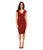 Adrianna Papell - 41910240 Cap Sleeve Ottoman Sheath Dress in Red
