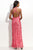 Adrianna Papell - 92868320 Sequin Embellished Halter Neck Gown in Red and Pink