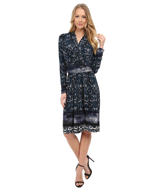 Adrianna Papell - Printed V-Neck Dress  15246570 in Print