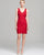 Adrianna Papell - Floral Lace V-Neck Sleeveless Dress 41895500 in Red
