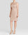 Adrianna Papell - 41889120 Sleeveless Illusion Lace Cocktail Dress in Gold and Pink