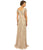 Adrianna Papell - 81930320 Bateau Embroidered Mesh Dress in Rose Gold