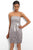 Adrianna Papell - 41846670 Strapless Lace Sheath Cocktail Dress in Gray