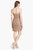 Adrianna Papell - Embellished Straight Across Neck Dress 41881470 in Brown