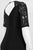 Adrianna Papell - 11252100 Diagonal Pleated Sheath Dress in Black