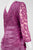 Adrianna Papell - V-Neck Lace Bodice Tiered Sheath Dress 12245620 in Purple