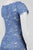 Adrianna Papell - 14251850 Bateau Neckline Floral Lace Dress in Blue
