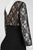 Adrianna Papell - 15212010 Lace Quarter Sleeve Empire Dress in Black
