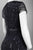 Adrianna Papell - 41885760 Cap Sleeve Sequined Mesh Sheath Dress in Blue